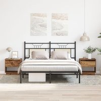 Cabinete de Noche 2 Pcs Madera Antigua 45x34x45 cm Madera de Ingeniería V2259 Único