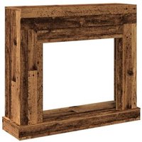 Borde de Chimenea de Madera Ingeniería Envejecida 100x30x87,5 cm V8575