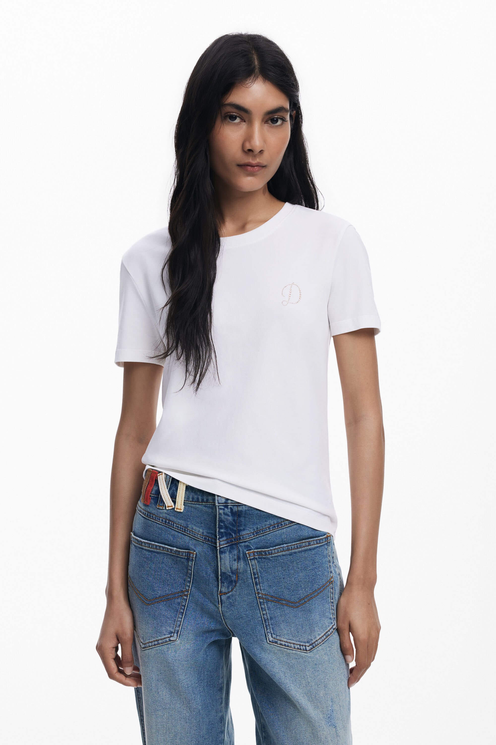 Desigual Camiseta D con strass para hombre