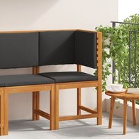 Silla de Jardín Esquinera con Cojines de Madera Sólida de Acacia V2316