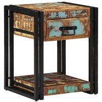 Mesitas de Noche 2 Pcs 40x40x50 cm Madera Maciza Recuperada V5186