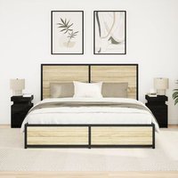 Cabinet de Noche con Luces LED 2 Pcs 35x39x55 cm V5400 Unico