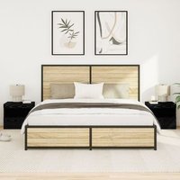 Cajones de Noche con Luces LED 2 Pcs 50x40x45 cm V9556