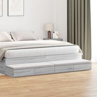 Cajones De Cama Sonoma 180x36,5x16,5 Cm Madera Hecha V1483 Unico