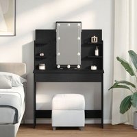 Mesa de Tocador con Luces LED Roble 96x40x142 cm V5127