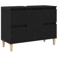 Armario de Lavabo Roble 80x33x60 cm Madera Elaborada V2114