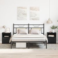 Cajones De Noche 2 Pcs 40x40x50 Cm Madera Ingenierizada V0097