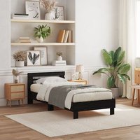 Estructura de cama con luces LED Roble 90x200 cm V6097