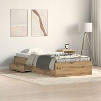 Estructura de Cama Artisan Roble 90x190 cm V1542