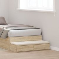 Cajones Para Cama Roble Sonoma 80x36,5x16,5 cm Madera Elaborada V0899