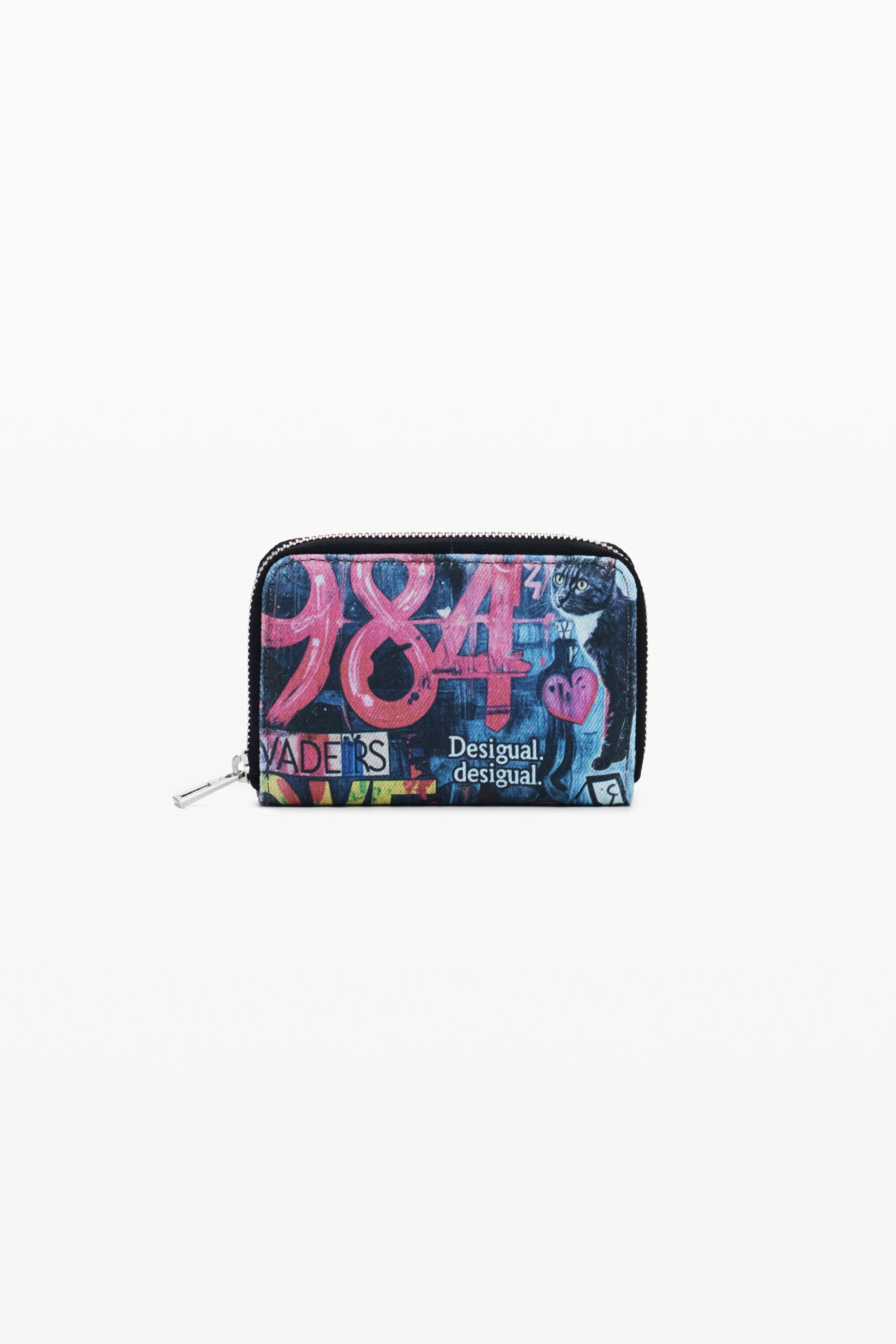 Desigual Monedero Pequeño con Gato Grafiti