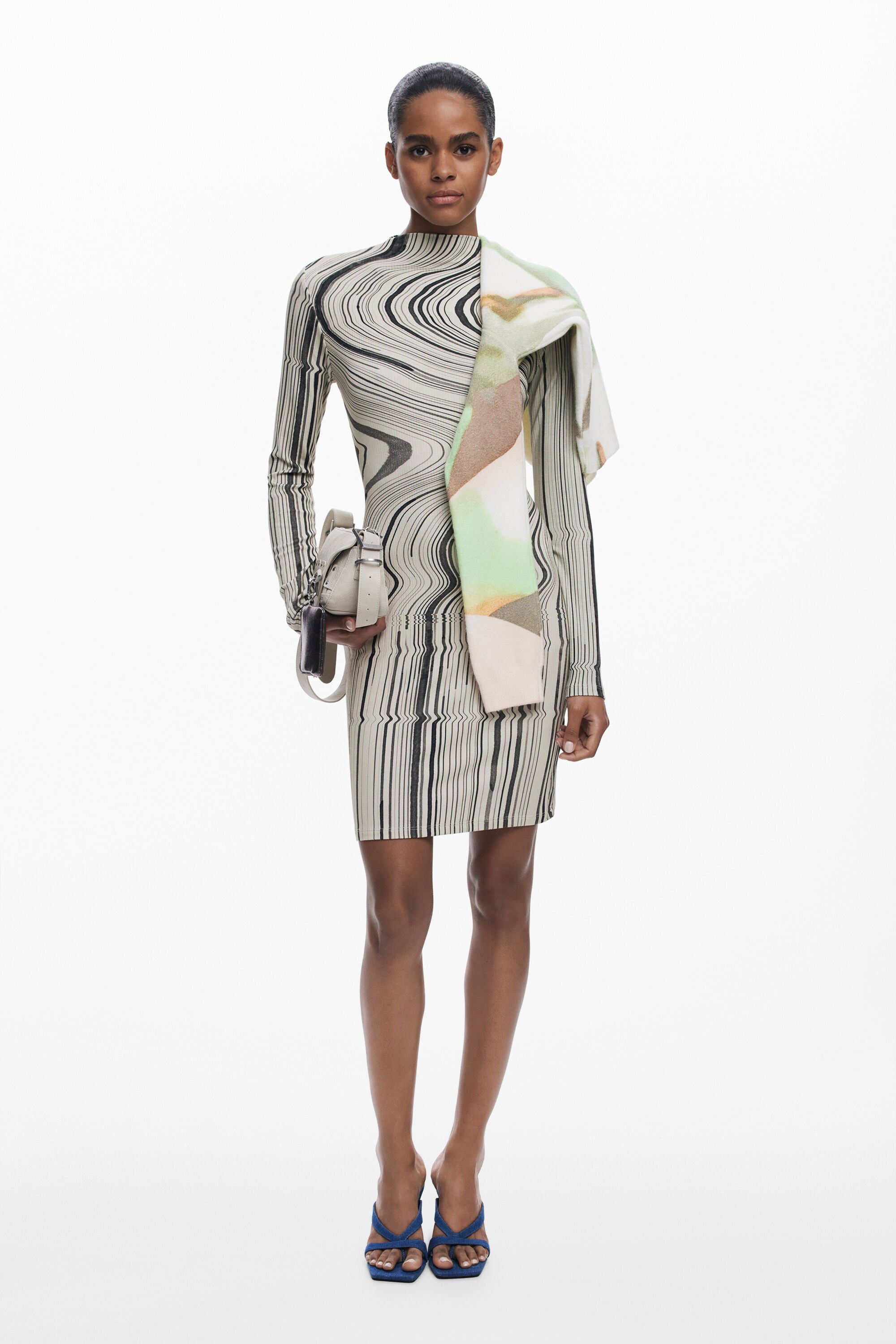 Desigual Vestido Rayas Onduladas