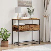 Mesa Consola Madera Ingenierizada y Acero V3081 75x40x75 cm