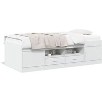 Sofá cama con cajones sin colchón 100x200 cm Vidaxl