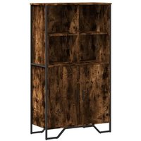 Aparador Alto Madera Ingeniería Roble Ahumado 79,5x35,5x137,5cm V4752