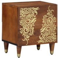 Mesita de noche de madera maciza mediana V7321 Único