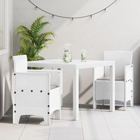 Juego de comedor de 3 piezas con cojines de rattan sintético V6356
