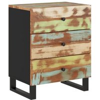 Mesita de noche de madera reciclada y contrachapada 50x33x62 cm – Vidaxl