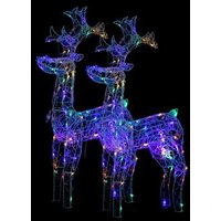 Renos de Navidad Acrílicos 60x16x100 cm (2 unidades)