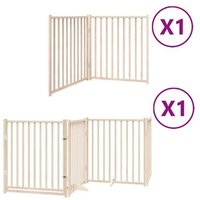 Puerta Plegable para Perros 6 Paneles Madera de Álamo 480 cm Vidaxl