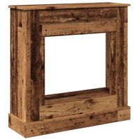 Borde de Chimenea Madera Ingeniería Envejecida 90x30x90 cm V8841