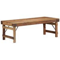 Mesa de Café Madera Natural Maciza 110x55x40 cm V1652