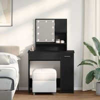 Mesa de Maquillaje Led en Roble V5110 86.5x35x136 cm