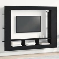 Mueble de TV Montado en Pared Madera 152x22x113 cm