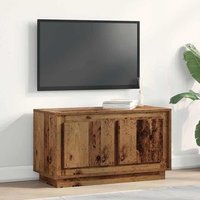Mueble de TV de Madera de Ingeniería Envejecida 80x35x45 cm