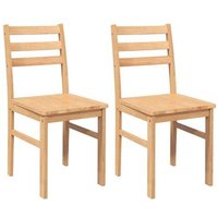 Sillas de comedor 2 unidades madera maciza V1039 Unico