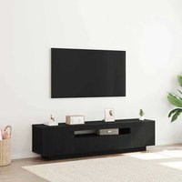 Mueble Para TV con Luces LED Roble 160x35x40 cm Madera De Calidad