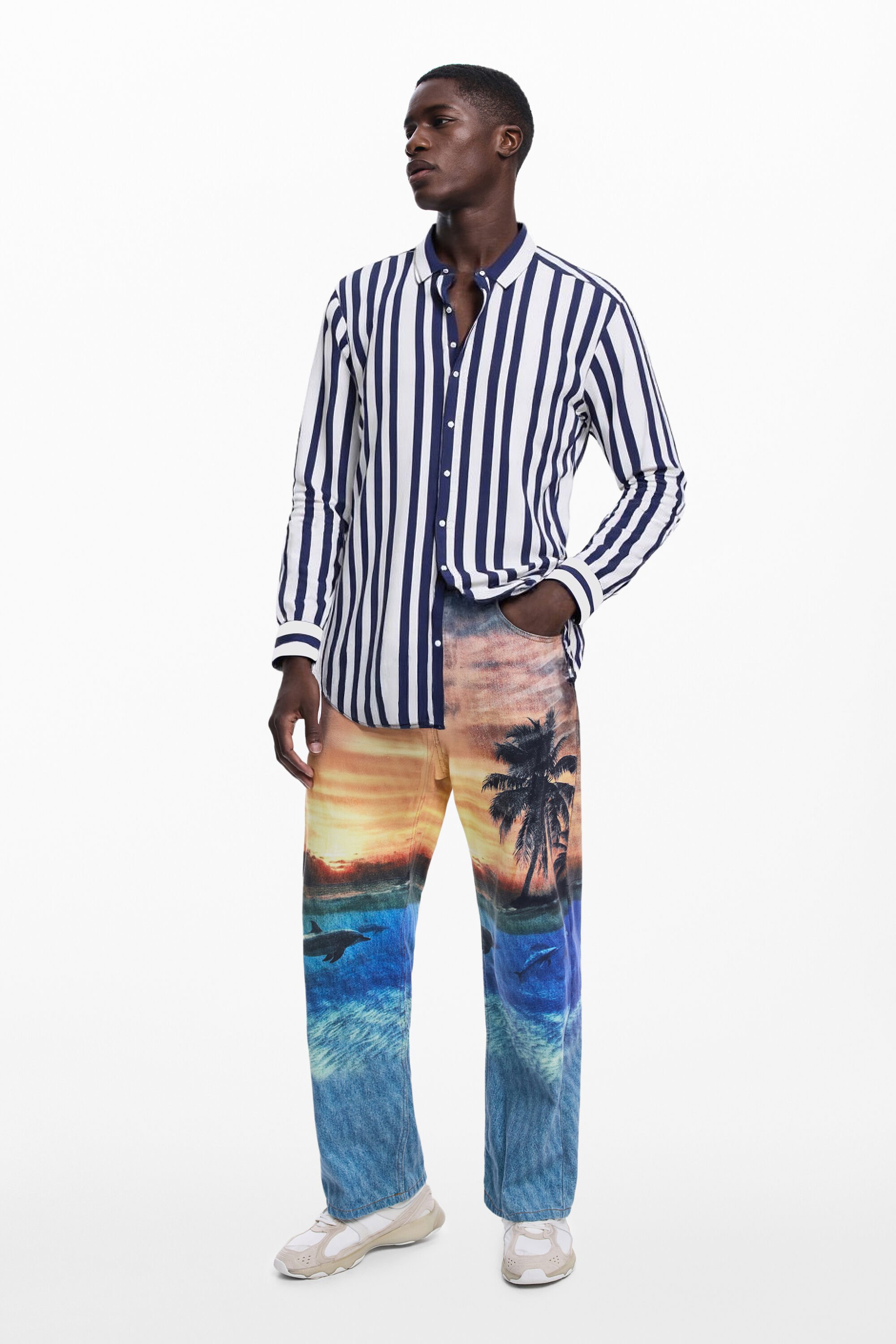 Desigual Camisa oversize rayas Botter hombre