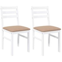 Sillas de comedor con cojines 2 uds Madera maciza V1077 Unico