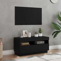 Mueble de TV con Luces LED 80x35x40 cm de Madera Roble