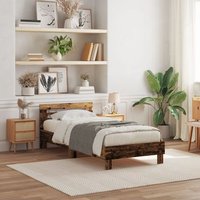 Estructura de cama con luces LED de madera de ingeniería 75x190 cm V6271