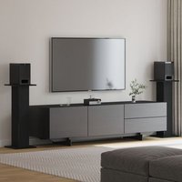 Soportes para Altavoces 2 Pcs Roble 30x30x80 cm Madera Hecha V9997