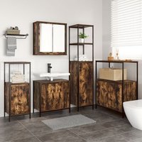 Conjunto de Muebles de Baño 5 piezas en Roble Ahumado V2363