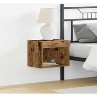 Armario de Pared con Luz LED 40x30x30 cm (2 unidades) Madera Envejecida