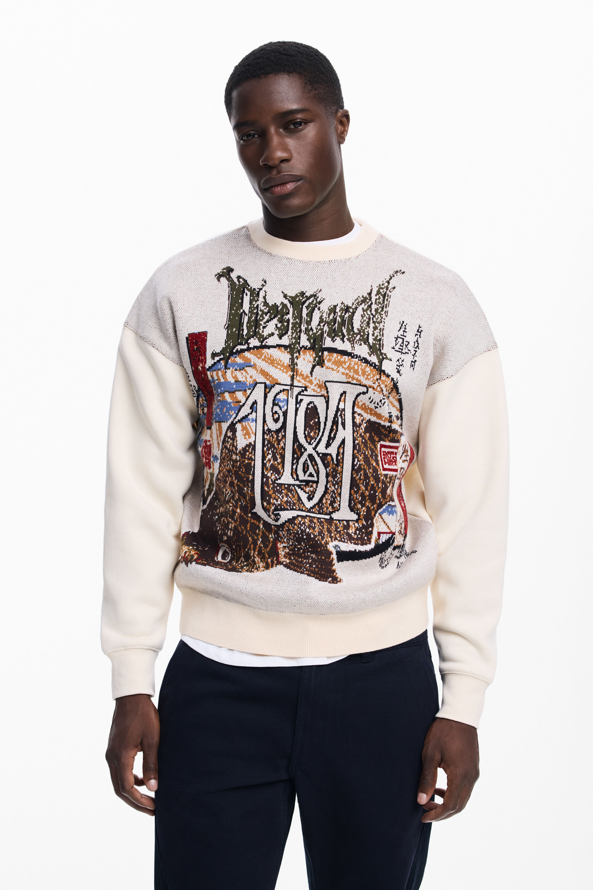 Desigual Sudadera carpa vintage hombre