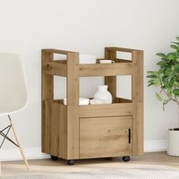 Carro de Cocina Roble Artisan 60x45x80 cm Madera Elaborada V9150