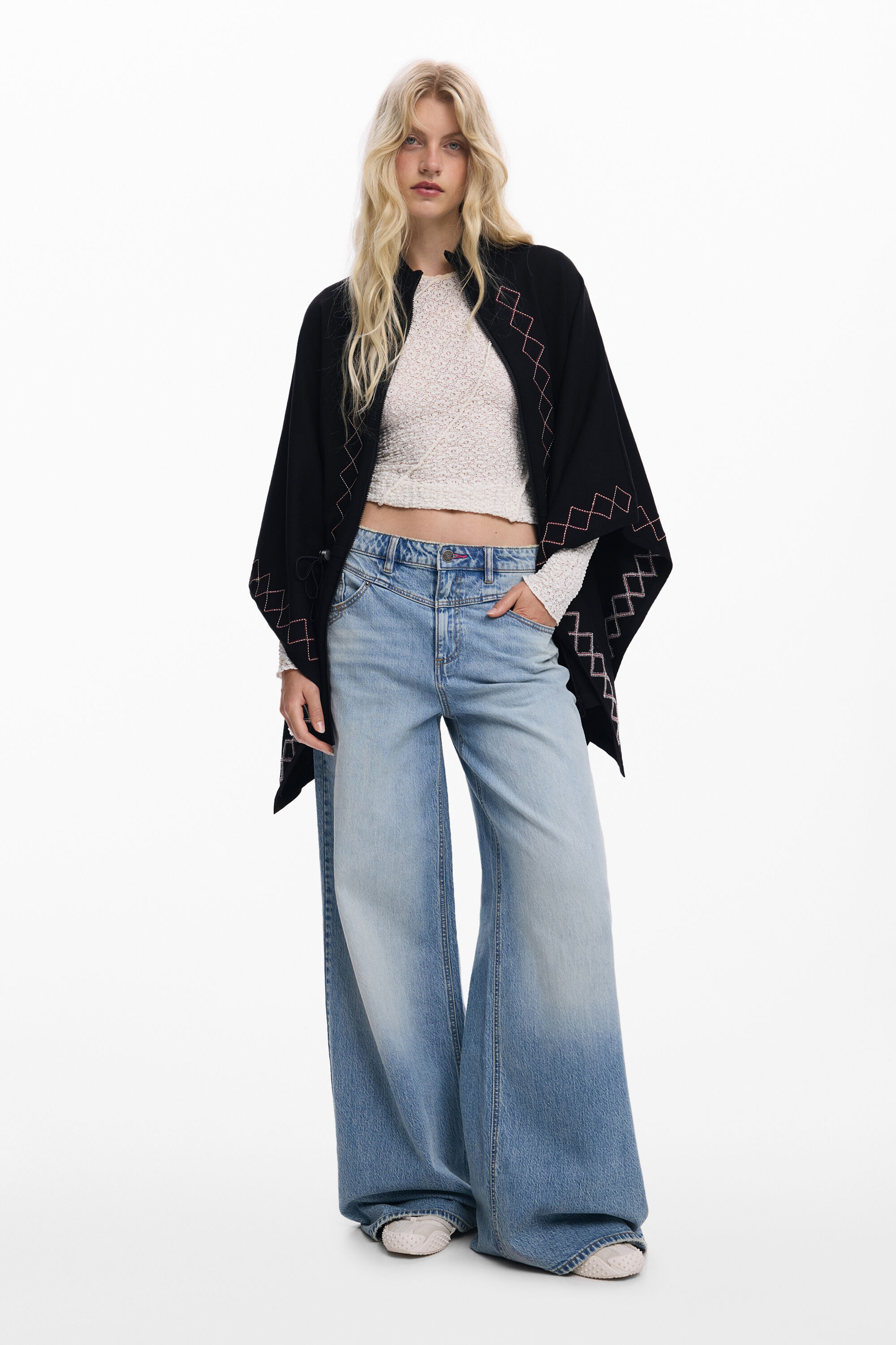 Poncho Desigual Zig-Zag para Hombre