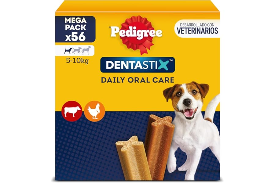 Pedigree Dentastix Snack Dental para la Higiene Oral de Perros Pequeños (1 Pack 56 unidades)
