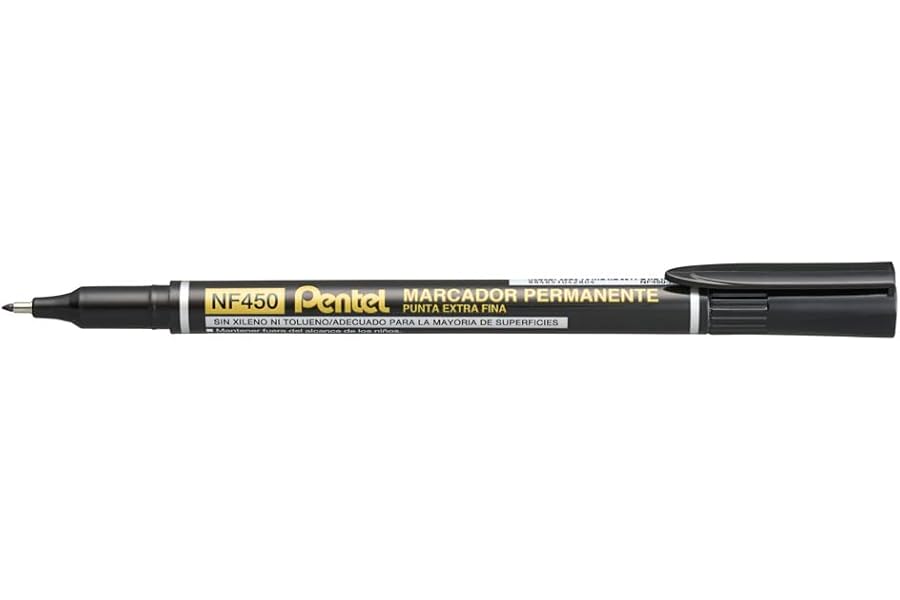 Pentel Marcador Permanente Punta Aguja Extrafina Pack 12