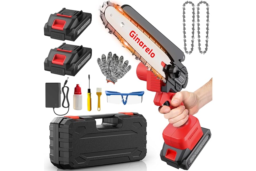 Mini Motosierra de Mano 6 Pulgadas Batería Inalámbrica Portátil