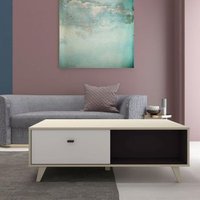 Mesa de Centro de Madera Natural con Cajón Skadi