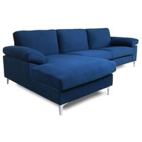 Sofá Rinconera 4-5 Plazas De Terciopelo Galway