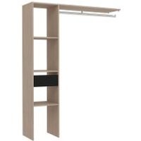 Armario de Madera con 3 Estantes y 1 Cajón – 138x40x180