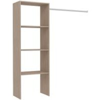 Armario de Madera con 3 Estantes 160x40x180 cm