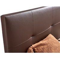 Cabecero de Cama Tapizado 135 cm - Tela de Polipiel Liso - Directo al Suelo