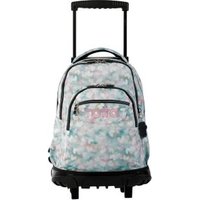 Mochila Escolar con Ruedas Corazones Renglones
